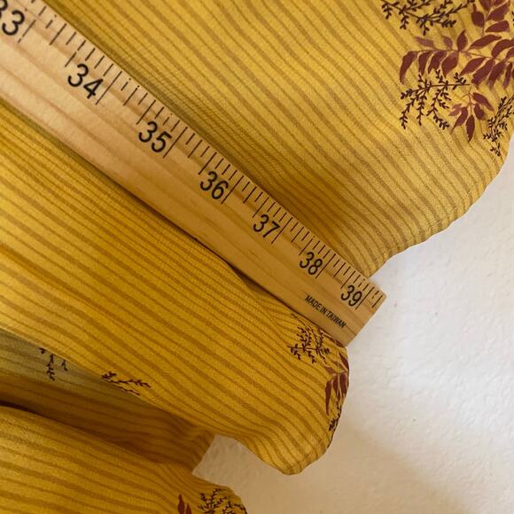 Anthropologie Dolan Yellow Crepe Flutter Sleeve Charamante Mini Dress Size M NWT - Picture 4 of 10